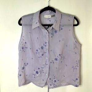 Gloria Vanderbilt Cropped Sleeveless Shirt